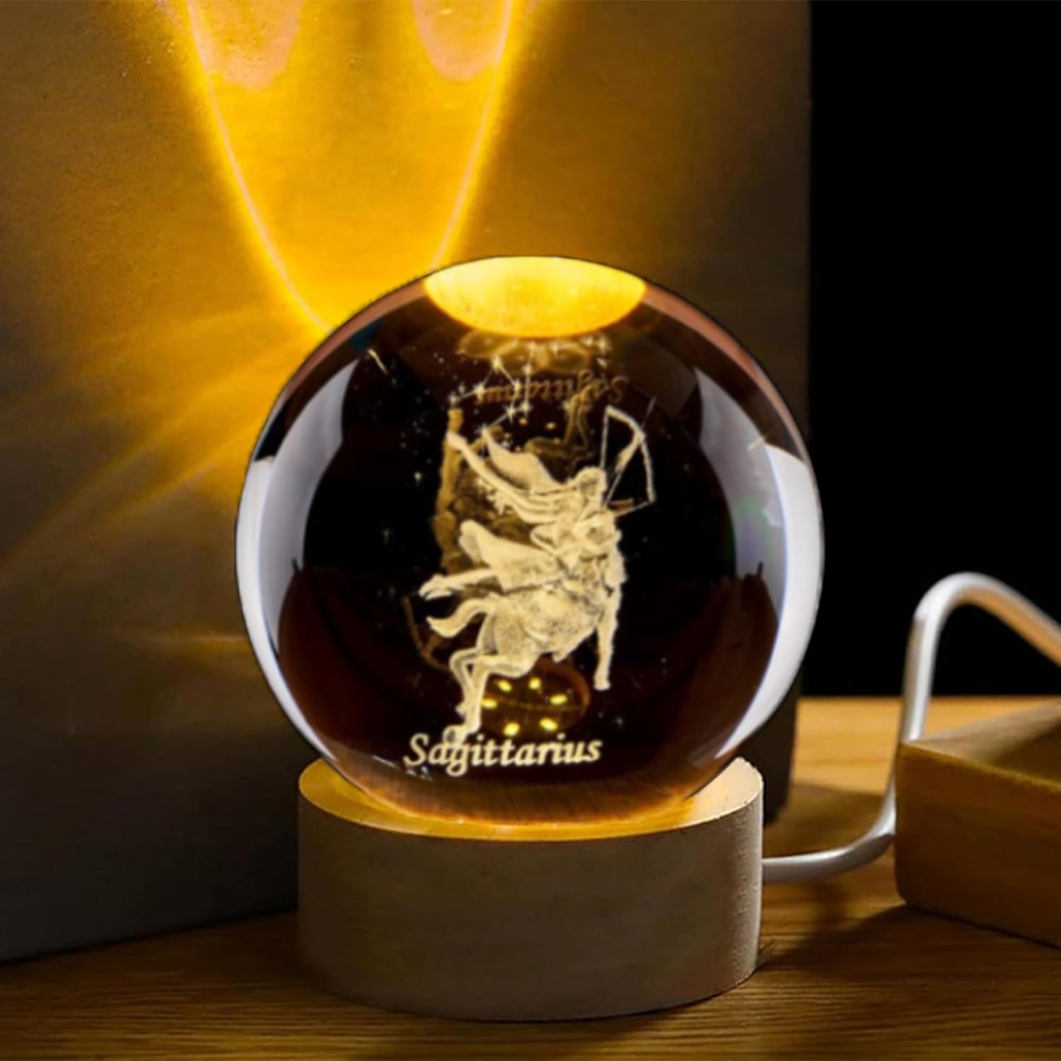 Paper Weight Crystal - Boule de cristal sagittaire 3D avec