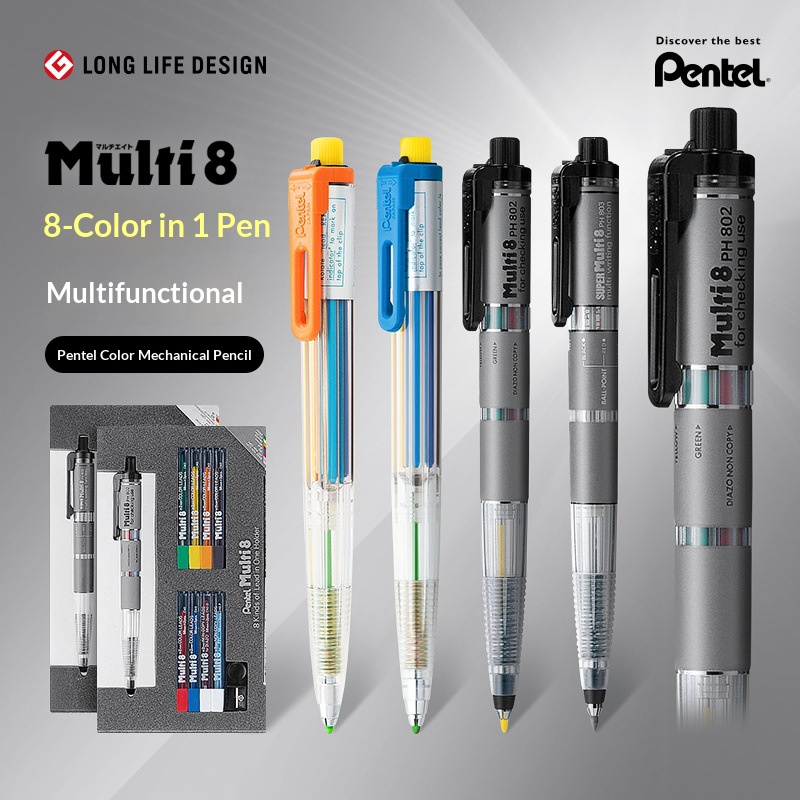 Staedtler Pencil Lumocolor - Crayon mécanique coloré Pentel Multi 8
