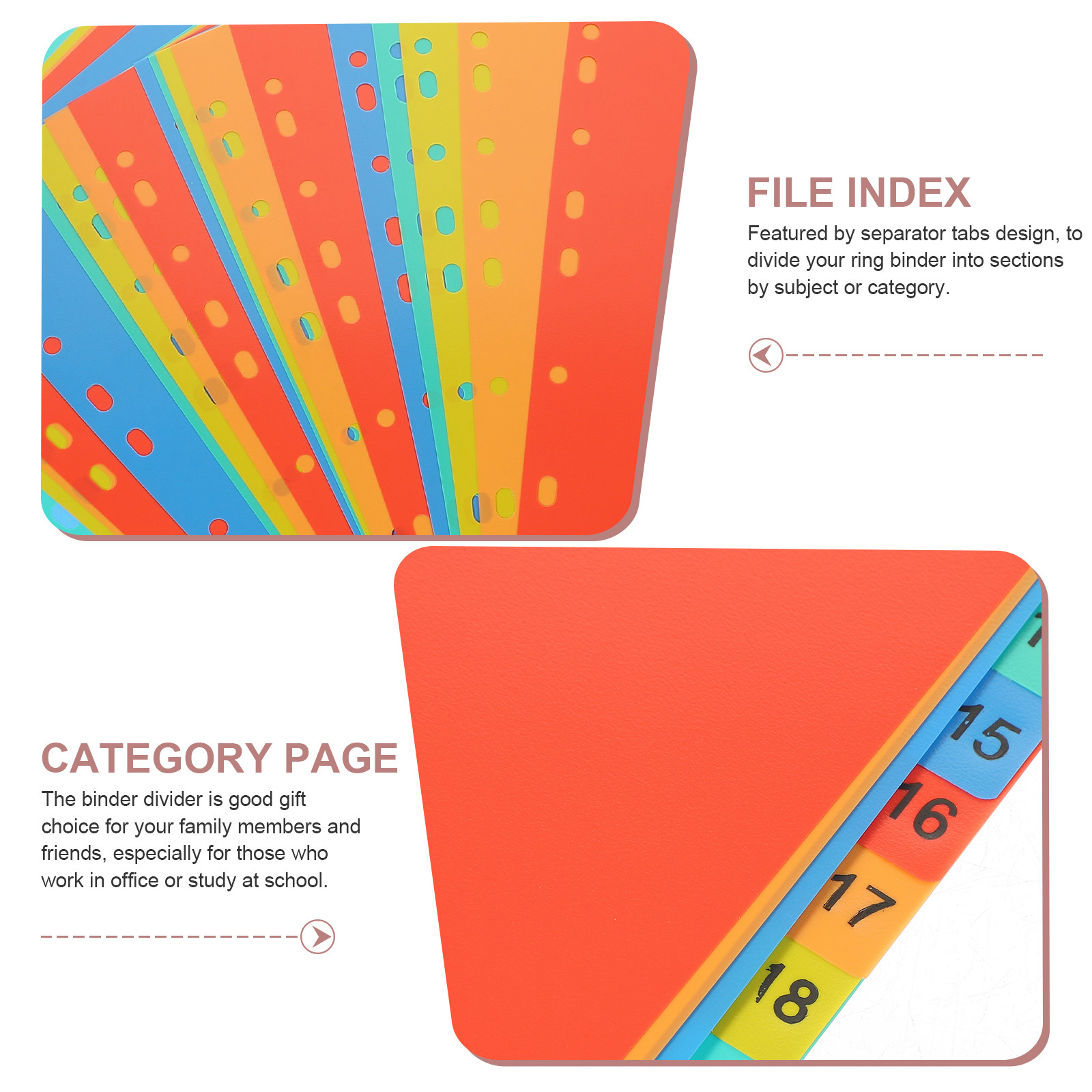 20 Feuilles de Diviseurs d'Ind - Tab Divider A4 avis et prix